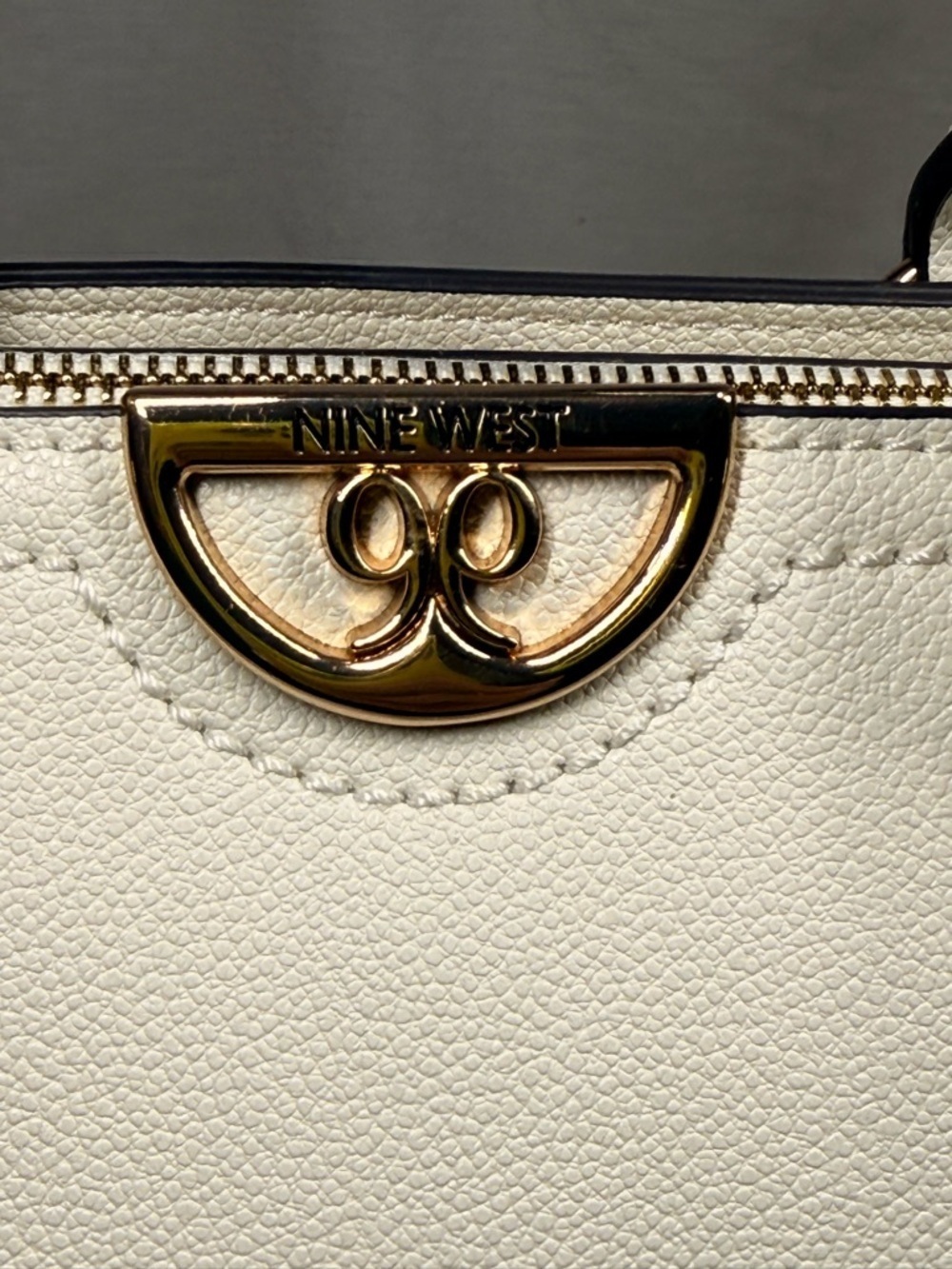 Nine West | Philippa Mini Satchel Handbag Ivory & Gold crossbody bag - Picture 14 of 15